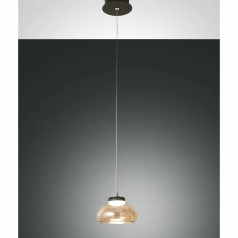 Luminaires Fabas Luce Suspension Fabas Luce Arabella LED Noir, 1 lumière