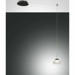 Luminaires Fabas Luce Suspension Fabas Luce Arabella LED Noir, 1 lumière