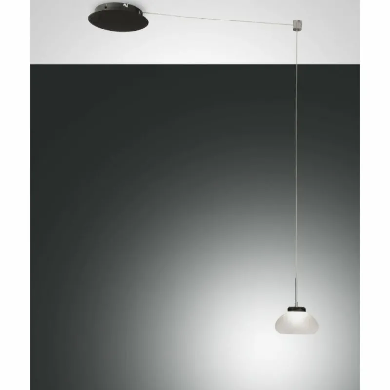 Luminaires Fabas Luce Suspension Fabas Luce Arabella LED Noir, 1 lumière