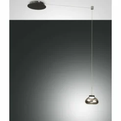 Luminaires Fabas Luce Suspension Fabas Luce Arabella LED Noir, 1 lumière