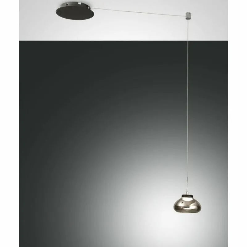 Luminaires Fabas Luce Suspension Fabas Luce Arabella LED Noir, 1 lumière