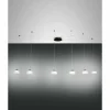 Luminaires Fabas Luce Suspension Fabas Luce Arabella LED Noir, 6 lumières