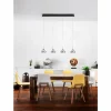 Suspension Verre Fumé-Luminaires Fabas Luce Suspension Fabas Luce Arabella LED Noir, 4 lumières