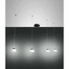 Luminaires Fabas Luce Suspension Fabas Luce Arabella LED Noir, 4 lumières
