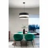 Luminaires Fabas Luce Suspension Fabas Luce Arona Noir, 3 lumières