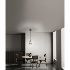 Suspension Verre Fumé-Luminaires Fabas Luce Suspension Fabas Luce Aston Noir, 1 lumière