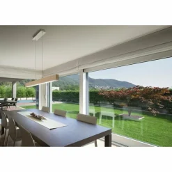 Lampes En Bois-Luminaires Fabas Luce Suspension Fabas Luce Badia LED Bois clair, 1 lumière