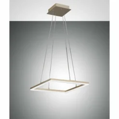 Lampes Dorées-Luminaires Fabas Luce Suspension Fabas Luce Bard LED Or, 1 lumière