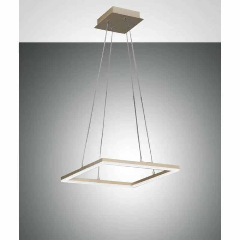Lampes Dorées-Luminaires Fabas Luce Suspension Fabas Luce Bard LED Or, 1 lumière