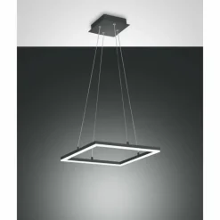 Luminaires Fabas Luce Suspension Fabas Luce Bard LED Anthracite, 1 lumière* Éclairage Led