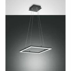 Luminaires Fabas Luce Suspension Fabas Luce Bard LED Anthracite, 1 lumière