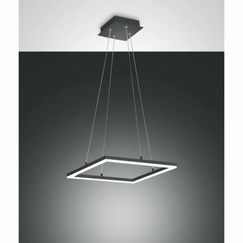 Luminaires Fabas Luce Suspension Fabas Luce Bard LED Anthracite, 1 lumière