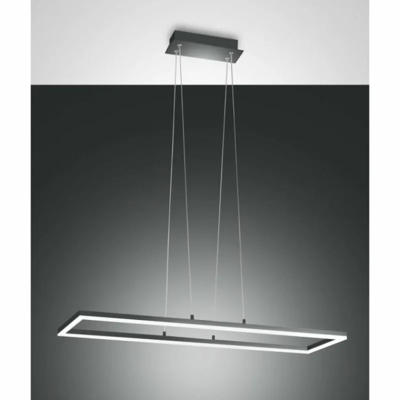 Luminaires Fabas Luce Suspension Fabas Luce Bard LED Anthracite, 1 lumière* Suspensions
