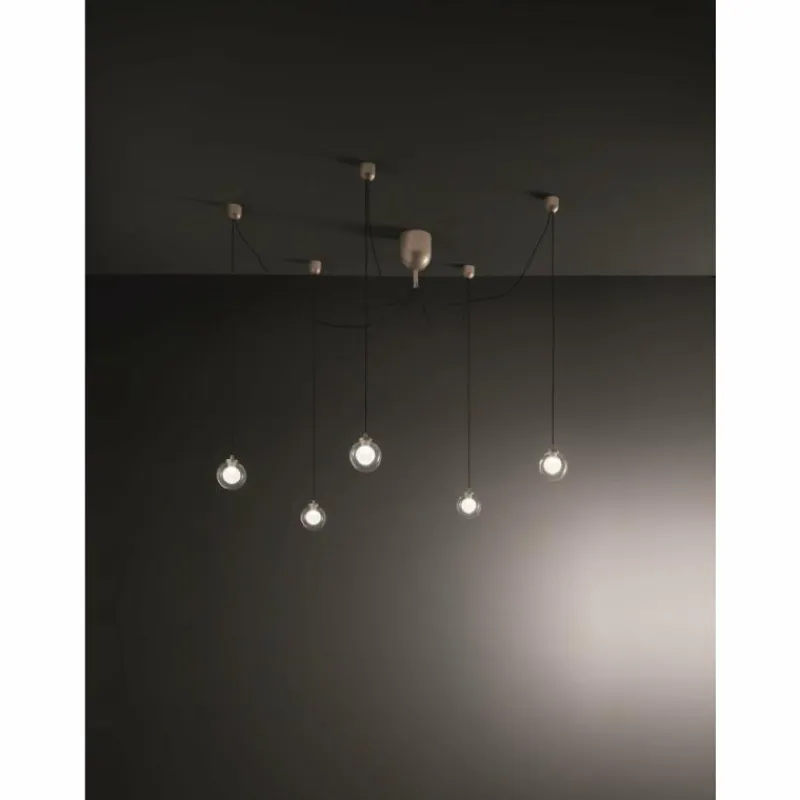 Luminaires Fabas Luce Suspension Fabas Luce Blog LED Or, Noir, 1 lumière