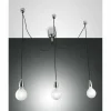Luminaires Fabas Luce Suspension Fabas Luce Blog Chrome, Noir, 3 lumières* Suspensions