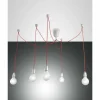 Luminaires Fabas Luce Suspension Fabas Luce Blog Rouge, Blanc, 5 lumières* Suspensions