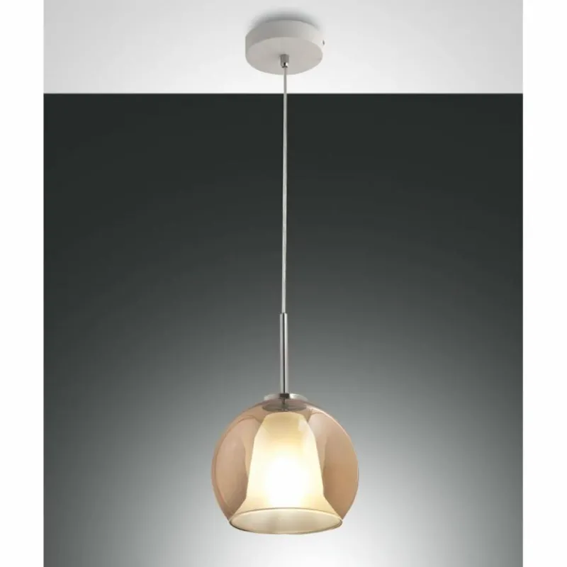 Luminaires Fabas Luce Suspension Fabas Luce Bretagna Blanc, 1 lumière* Suspensions