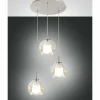 Luminaires Fabas Luce Suspension Fabas Luce Bretagna Blanc, 3 lumières* Suspensions