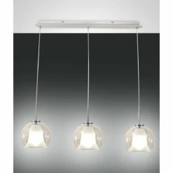 Luminaires Fabas Luce Suspension Fabas Luce Bretagna Blanc, 3 lumières* Suspensions