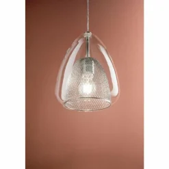 Luminaires Fabas Luce Suspension Fabas Luce Britton Blanc, 1 lumière