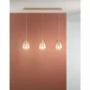 Luminaires Fabas Luce Suspension Fabas Luce Britton Laiton, 3 lumières