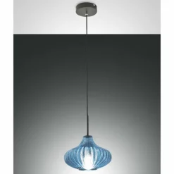 Luminaires Fabas Luce Suspension Fabas Luce Budelli Noir, 1 lumière