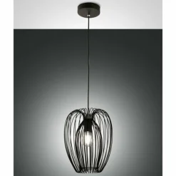 Lampes Vintages & Rétros-Luminaires Fabas Luce Suspension Fabas Luce Camp Noir, 1 lumière