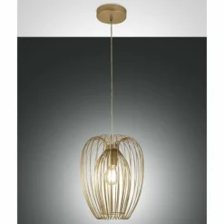 Lampes Dorées-Luminaires Fabas Luce Suspension Fabas Luce Camp Or, 1 lumière