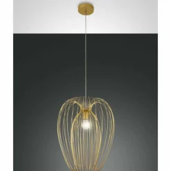 Lampes Dorées-Luminaires Fabas Luce Suspension Fabas Luce Camp Or, 1 lumière