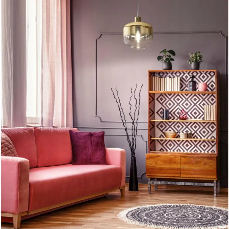 Luminaires Fabas Luce Suspension Fabas Luce Cathy Or, 1 lumière