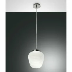 Luminaires Fabas Luce Suspension Fabas Luce Cora Chrome, 1 lumière