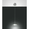 Luminaires Fabas Luce Suspension Fabas Luce Desus LED Nickel mat, 1 lumière