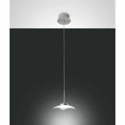 Luminaires Fabas Luce Suspension Fabas Luce Desus LED Nickel mat, 1 lumière