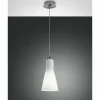 Luminaires Fabas Luce Suspension Fabas Luce DIANA Chrome, 1 lumière