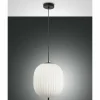 Luminaires Fabas Luce Suspension Fabas Luce Domizia Noir, 1 lumière