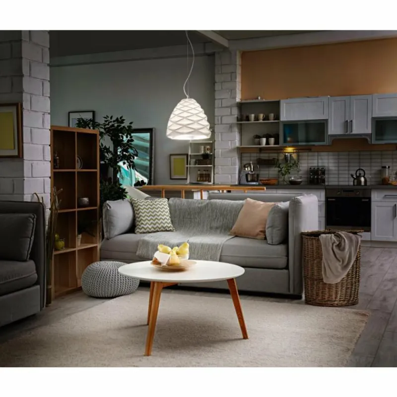 Luminaires Fabas Luce Suspension Fabas Luce Duchessa Blanc, 1 lumière* Suspensions