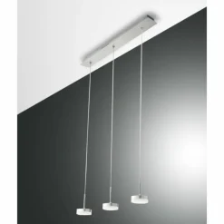 Luminaires Fabas Luce Suspension Fabas Luce Dunk LED Aluminium, 3 lumières* Éclairage Led