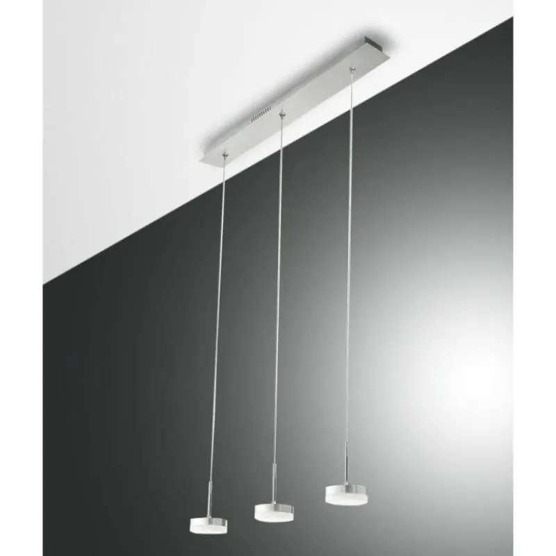 Luminaires Fabas Luce Suspension Fabas Luce Dunk LED Aluminium, 3 lumières* Éclairage Led