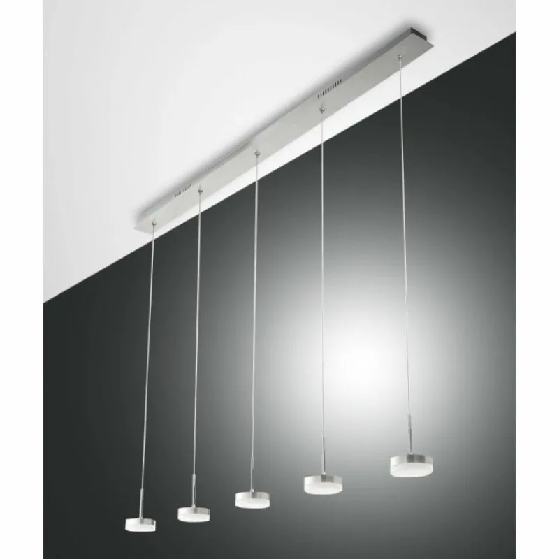 Luminaires Fabas Luce Suspension Fabas Luce Dunk LED Aluminium, 5 lumières* Éclairage Led