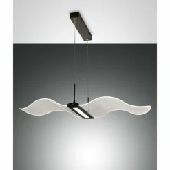 Luminaires Fabas Luce Suspension Fabas Luce Fenice LED Noir, 1 lumière* Éclairage Led