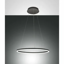 Luminaires Fabas Luce Suspension Fabas Luce Giotto LED Noir, 2 lumières