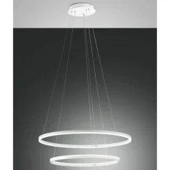 Luminaires Fabas Luce Suspension Fabas Luce Giotto LED Blanc, 2 lumières* Éclairage Led
