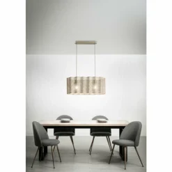 Lampes Dorées-Luminaires Fabas Luce Suspension Fabas Luce Glicine Or, 2 lumières