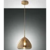 Luminaires Fabas Luce Suspension Fabas Luce Glow Laiton, 1 lumière