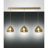 Luminaires Fabas Luce Suspension Fabas Luce Glow Laiton, 3 lumières
