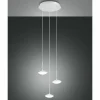Luminaires Fabas Luce Suspension Fabas Luce Hale LED Blanc, 3 lumières* Éclairage Led