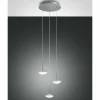 Luminaires Fabas Luce Suspension Fabas Luce Hale LED Aluminium, 3 lumières* Éclairage Led