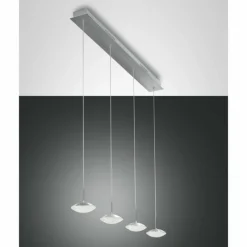 Luminaires Fabas Luce Suspension Fabas Luce Hale LED Aluminium, 4 lumières* Éclairage Led