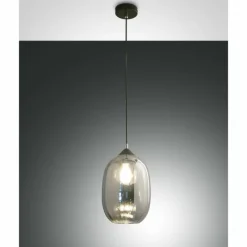 Luminaires Fabas Luce Suspension Fabas Luce Infinity Noir, 1 lumière