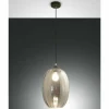 Luminaires Fabas Luce Suspension Fabas Luce Infinity Noir, 1 lumière
